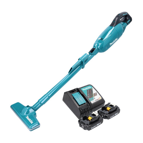 Makita DCL 280 FRA cordless hoover 18 V brushless + 2x battery 2.0 Ah + charger