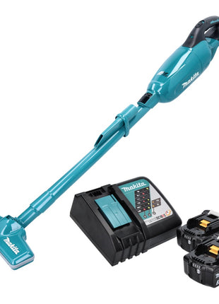 Aspiratore a batteria Makita DCL 280 FRF 18 V brushless + 2x batteria ricaricabile 3,0 Ah + caricabatterie