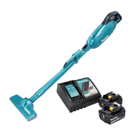 Aspiratore a batteria Makita DCL 280 FRM 18 V brushless + 2x batteria 4,0 Ah + caricabatterie