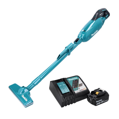 Aspiratore a batteria Makita DCL 280 FRT1 18 V brushless + 1x batteria 5,0 Ah + caricabatterie