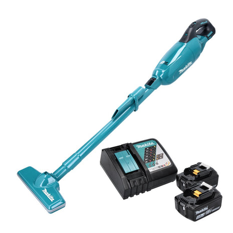 Aspiratore a batteria Makita DCL 280 FRT 18 V brushless + 2x batteria 5,0 Ah + caricabatterie