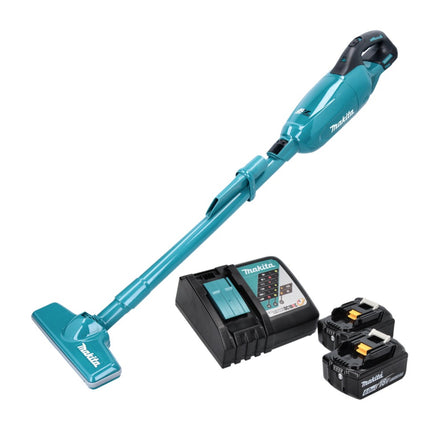 Aspiradora sin cable Makita DCL 280 FRG 18 V sin escobillas + 2x batería 6,0 Ah + cargador