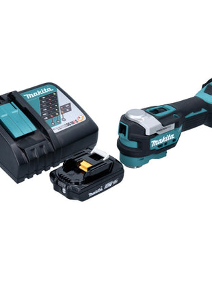 Utensile multifunzione a batteria Makita DTM 52 RA1 18 V Starlock Max Brushless + 1x batteria ricaricabile 2,0 Ah + caricabatterie