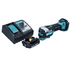 Utensile multifunzione a batteria Makita DTM 52 RA1 18 V Starlock Max Brushless + 1x batteria ricaricabile 2,0 Ah + caricabatterie