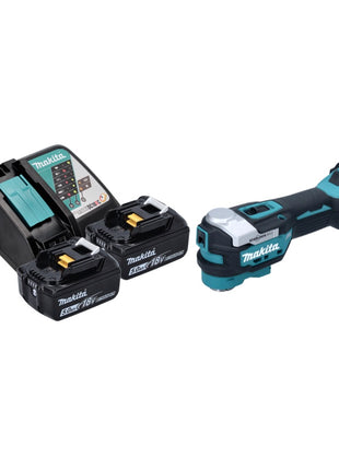 Makita DTM 52 RT Akku Multifunktionswerkzeug 18 V Starlock Max Brushless + 2x Akku 5,0 Ah + Ladegerät - Toolbrothers