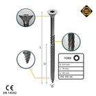 FORTE Tools Universal Holzschraube 5,0 x 70 mm T25 800 Stk. ( 4x 000040113883 ) silber verzinkt Torx Senkkopf Teilgewinde