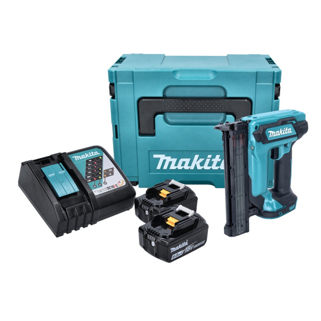 Makita DFN 350 RGJ clavadora vertical sin cable 18 V 15 - 35 mm + 2x batería recargable 6,0 Ah + cargador + Makpac
