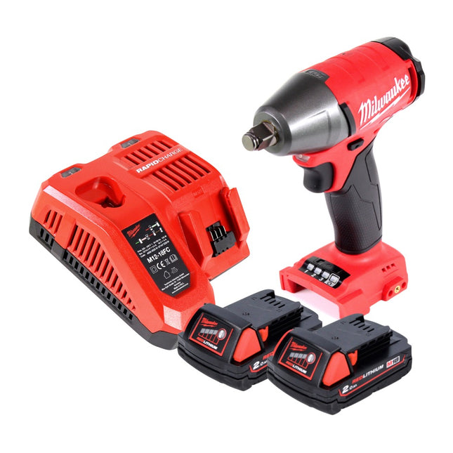 Clé à chocs sans fil Milwaukee M18 FIWF12-202 FC 18 V 300 Nm 1/2" brushless + 2x batteries 2,0 Ah + chargeur
