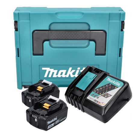 Makita Power Source Kit 18 V ( 197952-5 ) avec 2x BL 1830 B batterie rechargeable 3,0 Ah + DC 18 RC chargeur + Makpac