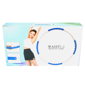 Naria Waist 1.2 Beauty Line Hula Hoop Reifen Verstellbare Größe weiß / blau