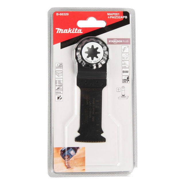 Makita MAP001 Cutting Plunge Blade 32x60mm - Starlock Plus - 4 pcs. (4x B-66329)