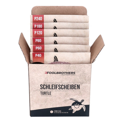 Lijadora rotorbital Metabo FSX 200 Intec 240 W 125 mm + 4x Toolbrothers TURTLE set de lijado + maletín