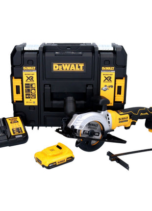 DeWalt DCS 571 D1 Akku Handkreissäge 18 V 115 mm Brushless + 1x Akku 2,0 Ah + Ladegerät + TSTAK