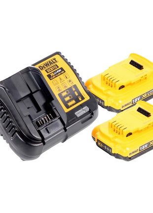 Scie circulaire sur batterie DeWalt DCS 571 D2 18 V 115 mm sans balai + 2x batteries 2,0 Ah + chargeur + TSTAK