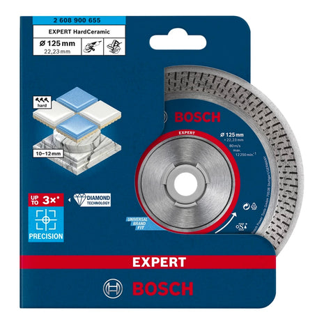 Bosch EXPERT Disco diamantato in ceramica dura 125 x 22,23 mm 1 pz. ( 2608900655 ) Tecnologia diamantata