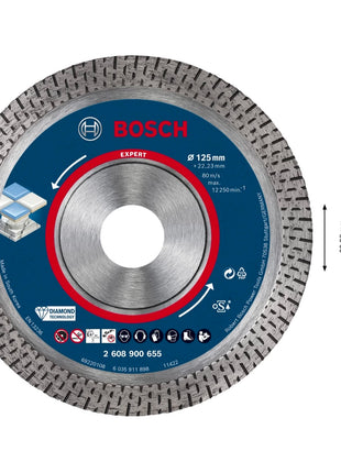 Diamentowa tarcza tnąca Bosch EXPERT HardCeramic 125 x 22,23 mm 1 szt. ( 2608900655 ) Diamond Technology