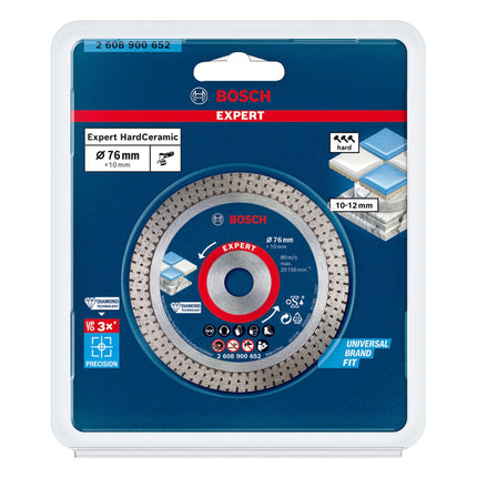 Bosch Expert Hard Ceramic 76 mm diamond cutting disc 76 x 1.5 x 10 mm ( 2608900652 ) Diamond Technology - successor to 2608615020