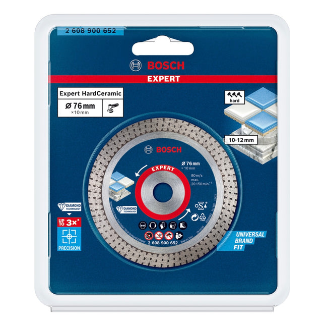 Disco de corte diamantado Bosch Expert Hard Ceramic 76 mm 76 x 1,5 x 10 mm ( 2608900652 ) Diamond Technology - sucesor de 2608615020