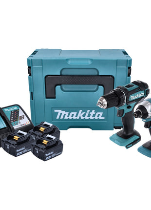 Kit combinado de batería Makita DLX 2127 J1 Taladro a batería DDF 482 Z + llave de impacto a batería DTD 152 + 3x batería 3.0 Ah + cargador + Makpac