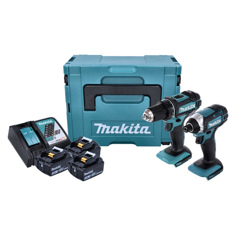 Makita DLX 2127 J1 Kit Perceuse sans fil DDF 482 Z + Visseuse à chocs sans fil DTD 152 + 3x Batteries 3,0 Ah + Chargeur + Makpac