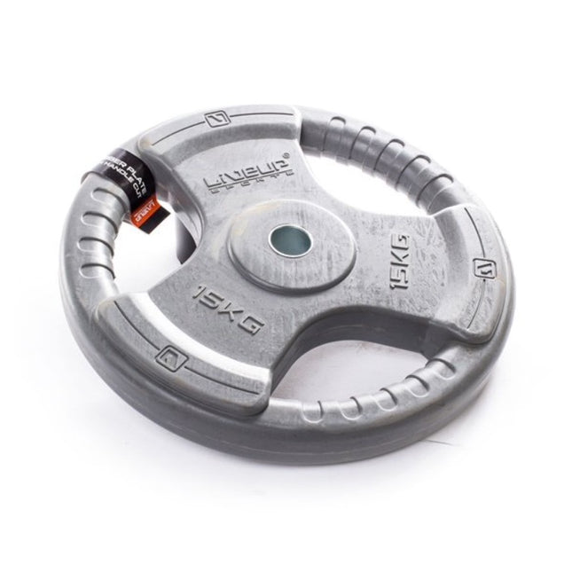 VirosPro Sports LS2123 Hantelscheibe Guss Eisen Hantelgewichte 15,0 kg 1 Stk. gummierte Scheibengewichte