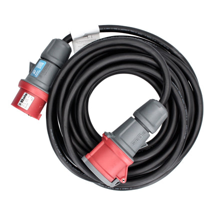 Brennenstuhl CEE Extension Cable 400V / 16A 10m IP44 black ( 1167740 ) for heavy current / three-phase current / power current