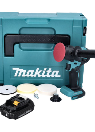 Makita DPV 300 A1J Lucidatrice a batteria 18 V 50 / 80 mm brushless + 1x batteria ricaricabile 2,0 Ah + Makpac - senza caricabatterie