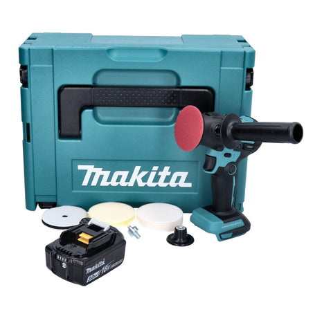 Makita DPV 300 F1J Akku Schleifer Polierer 18 V 50 / 80 mm Brushless + 1x Akku 3,0 Ah + Makpac - ohne Ladegerät - Toolbrothers