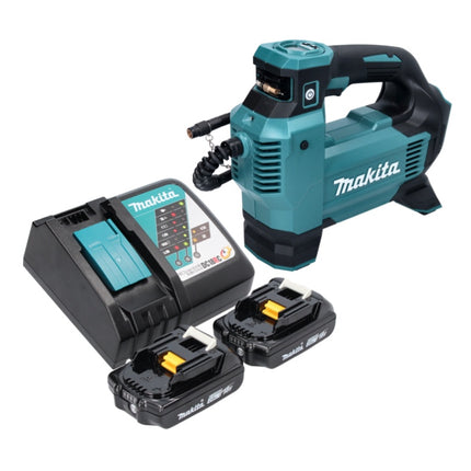 Makita DMP 181 RA cordless compressor 18 V 11.1 bar + 2x rechargeable battery 2.0 Ah + charger