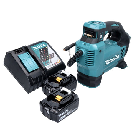 Makita DMP 181 RF Inflator 11,1 bar 18 V + 2x Batteries 3.0Ah + Charger