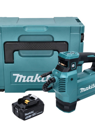 Makita DMP181T1J Inflator 11.1bar 18V + 1x Battery 5.0 Ah + Makpac Case - without charger