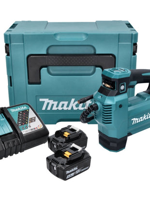 Makita DMP181RTJ Compresseur/Gonfleur sans fil 11,1 bar 18V + 2x Batteries 5,0 Ah + Chargeur + Coffret Makpac