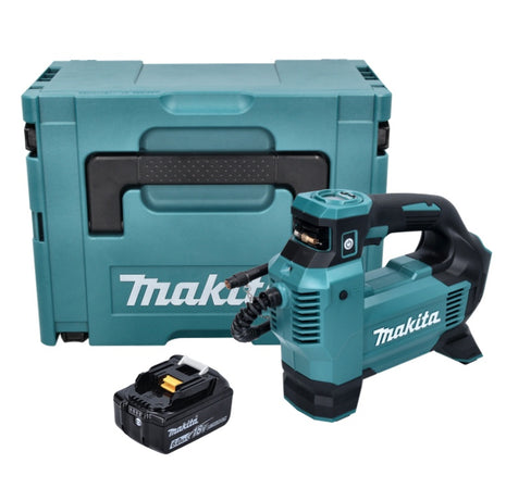 Compressore a batteria Makita DMP 181 G1J 18 V 11,1 bar + 1x batteria ricaricabile 6,0 Ah + Makpac - senza caricabatterie