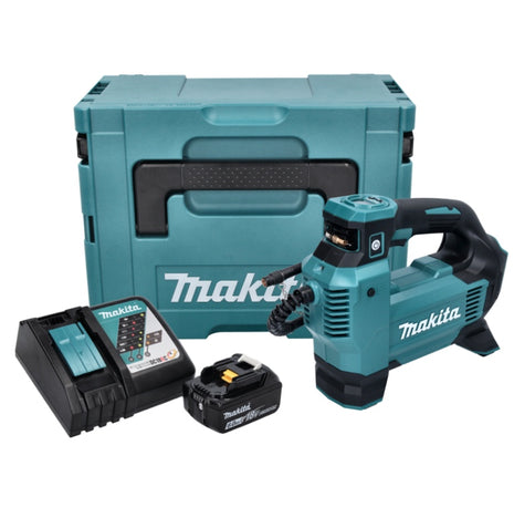 Compressore a batteria Makita DMP 181 RG1J 18 V 11,1 bar + 1x batteria ricaricabile 6,0 Ah + caricabatterie + Makpac