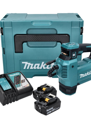 Makita DMP 181 RGJ Inflator 11.1 bar 18 V + 2x Batteries 6.0Ah + Charger + Makpac Case