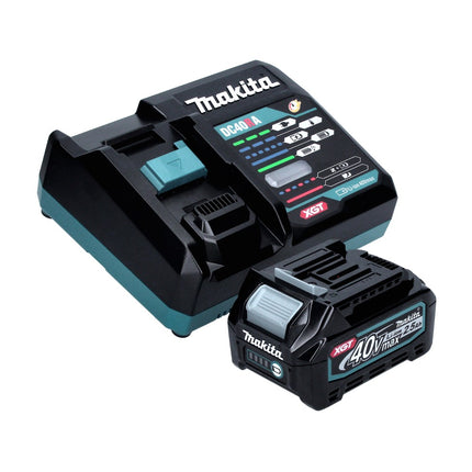 Amoladora angular a batería Makita GA 023 GD1 40 V máx. 125 mm sin escobillas XGT + 1 batería de 2,5 Ah + cargador