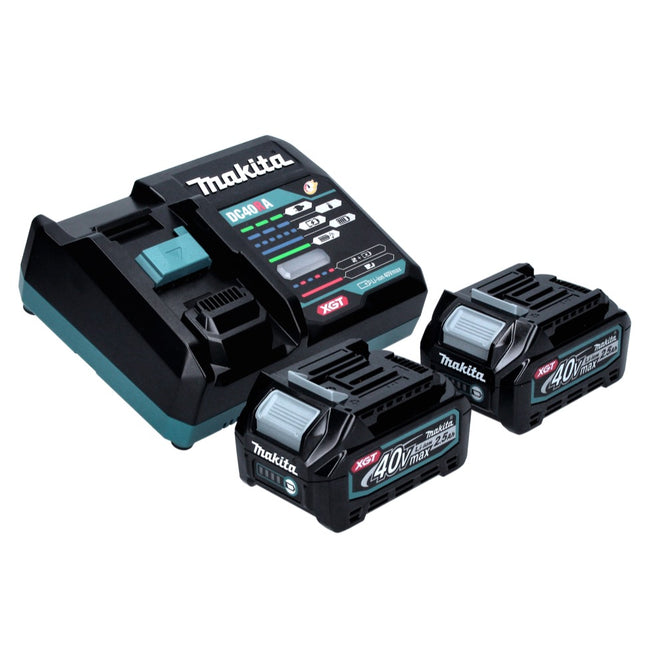 Makita Power Source Kit 40 V max. ( 191L76-1 ) with 2x BL 4025 battery 2.5 Ah + DC 40 RA fast charger XGT LXT