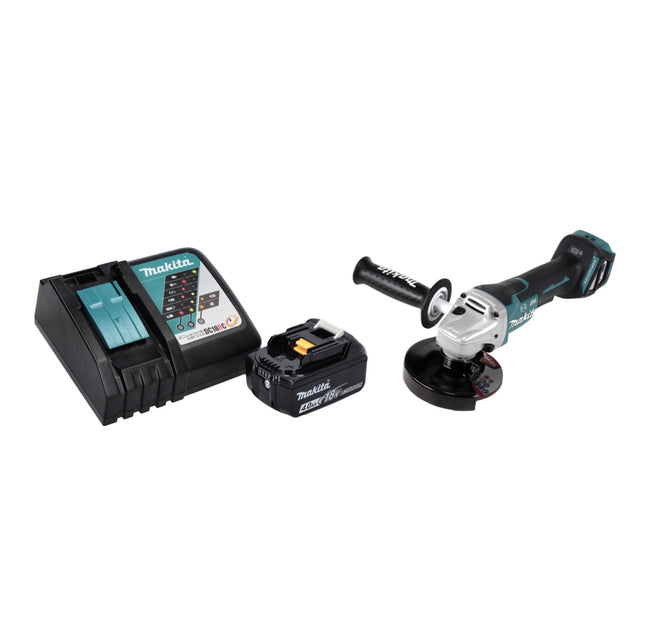 Amoladora angular sin cable Makita DGA 517 RM1 18 V 125 mm sin escobillas + 1x batería 4,0 Ah + cargador