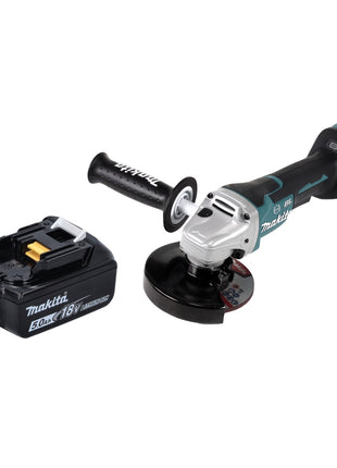 Smerigliatrice angolare a batteria Makita DGA 517 T1 18 V 125 mm brushless + 1x batteria ricaricabile 5,0 Ah - senza caricabatterie