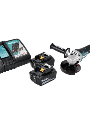 Smerigliatrice angolare a batteria Makita DGA 517 RT 18 V 125 mm brushless + 2x batteria ricaricabile 5,0 Ah + caricabatterie