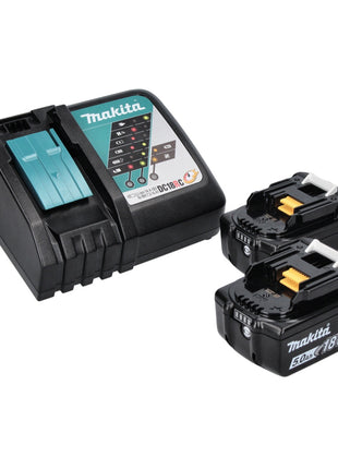 Smerigliatrice angolare a batteria Makita DGA 517 RT 18 V 125 mm brushless + 2x batteria ricaricabile 5,0 Ah + caricabatterie