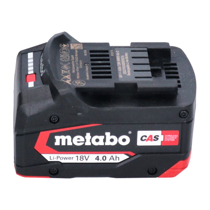Metabo basic set 4x Li-Power battery pack 18 V 4.0 Ah CAS Li-Ion battery ( 4x 625027000 ) + ASC 55 charger ( 627044000 )