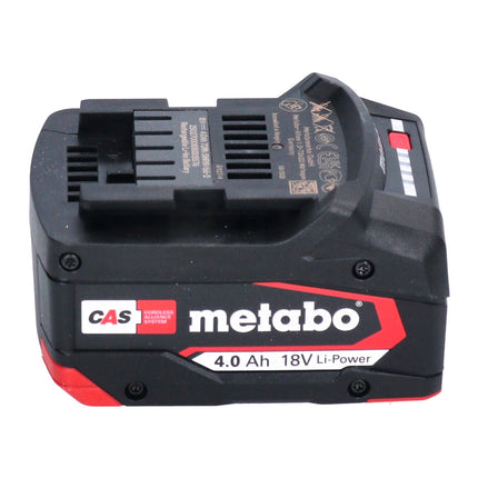 Metabo basic set 4x Li-Power battery pack 18 V 4.0 Ah CAS Li-Ion battery ( 4x 625027000 ) + ASC 55 charger ( 627044000 )