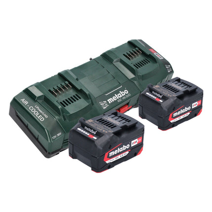 Metabo basic set 2x Li-Power battery pack 18 V 4.0 Ah CAS Li-Ion battery ( 2x 625027000 ) + ASC 145 DUO double quick charger ( 627495000 )