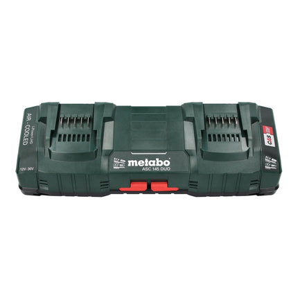 Metabo basic set 2x Li-Power battery pack 18 V 4.0 Ah CAS Li-Ion battery ( 2x 625027000 ) + ASC 145 DUO double quick charger ( 627495000 )
