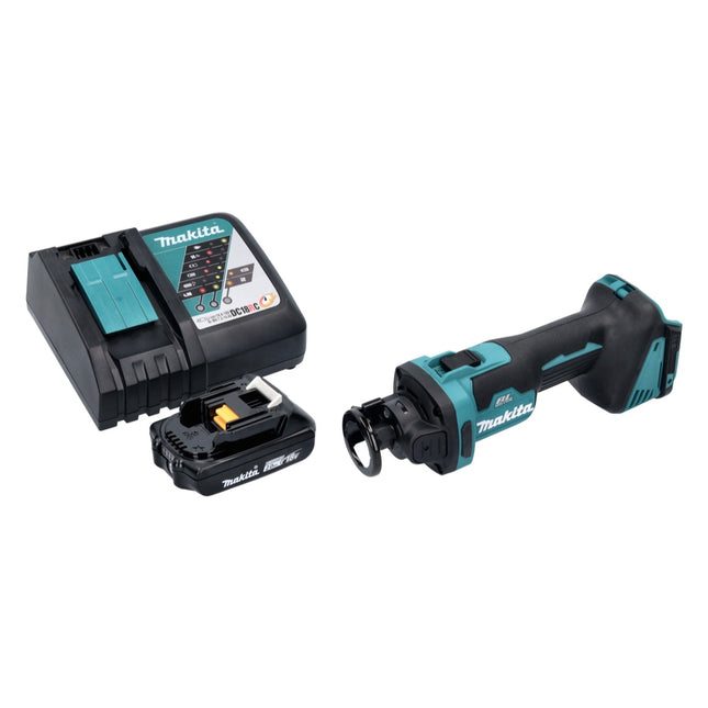 Makita DCO 181 RA1 cordless rotary cutter 18 V 32000 rpm brushless + 1x rechargeable battery 2.0 Ah + charger