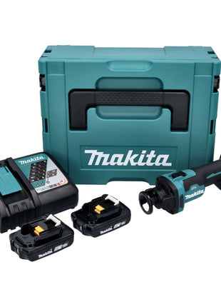 Makita DCO 181 RAJ Akku Rotationsschneider 18 V 32000 U/min Brushless + 2x Akku 2,0 Ah + Ladegerät + Makpac