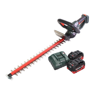 Metabo HS 18 LTX 55 Akku Heckenschere 18 V 53 cm + 2x Akku 5,5 Ah + Ladegerät