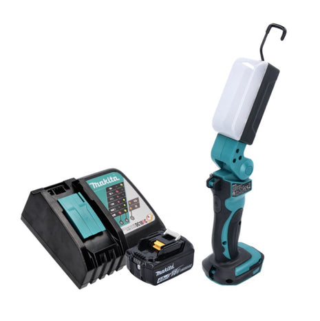 Makita DML 801 RM1 X Lámpara de trabajo con batería LED 18 V 240 lm + difusor + 1x batería 4,0 Ah + cargador