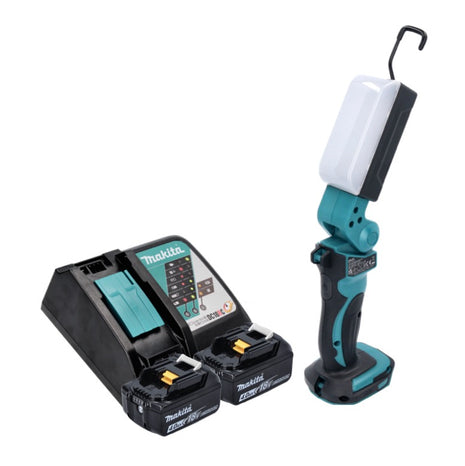 Makita DML 801 RM X LED Lampe de travail sans fil 18 V 240 lm + diffuseur + 2x batterie 4,0 Ah + chargeur